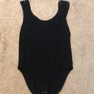 Black Cross Back Body suit